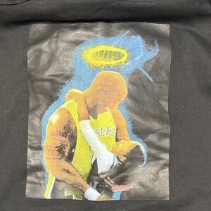 Black Graphic T-Shirt with Lakers Design